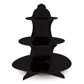 Beistle 59978-BK Cupcake Stand, black; assembly required, 13&#189;"