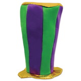 Beistle 60025 Mardi Gras Plush Tall Top Hat, one size fits most, 16