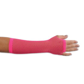 Beistle 60028-C Fishnet Gloves, cerise; one size fits most