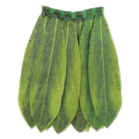 Beistle 60030 Ti Leaf Hula Skirt, green, 31"-32"W x 23&#189;"L