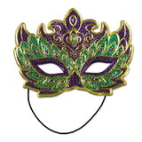 Beistle 60056 Mardi Gras Costume Mask, elastic attached