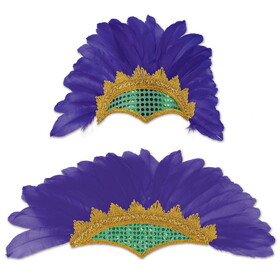 Beistle 60058 Showgirl Headpiece, one size fits most; elastic attached