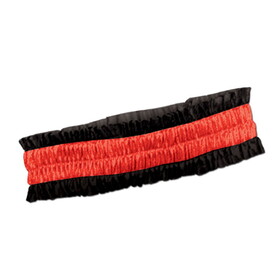 Beistle 60143-BKR Dealer's Arm Bands, black & red