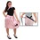 Beistle 60248 Wrap-Around Poodle Skirt, pink w/black poodle; 28 -36 W x 27 L, Adjustable, Price/1/Package