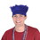 Beistle 60277-B Hairy Headband, blue; one size fits most