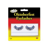 Beistle 60316-BS Oktoberfest Eyelashes, blue & silver; tinsel; self-adhesive