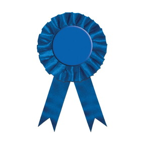 Beistle 60410-B Award Ribbon, blue, 3&#190;" x 6&#189;"