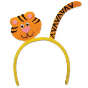 Beistle 60505 Tiger Headband, attached to snap-on headband
