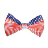 Beistle 60577 Patriotic Bow Tie, stars & stripes design; one size fits most; elastic attached, 3½