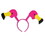 Beistle 60587 Flamingo Boppers, attached to snap-on headband