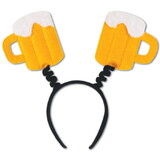 Beistle 60592 Beer Mug Boppers, attached to snap-on headband