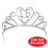 Beistle 60633-16 Glittered Metal 16 Tiara, 2 attachable combs included