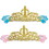 Beistle 60663 Glittered Princess Tiaras, ribbon ties