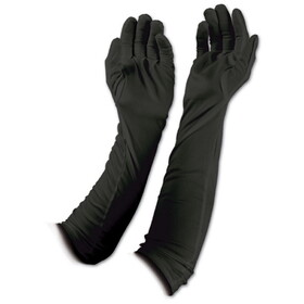 Beistle 60728-BK Evening Gloves, black; one size fits most/elbow length