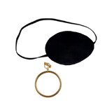 Beistle 60749 Pirate Eye Patch w/Plastic Earring, 1 gold earring included, 2½