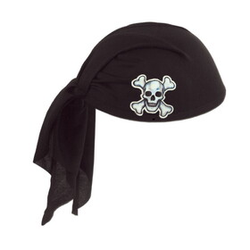 Beistle 60752-BK Pirate Scarf Hat, black; one size fits most
