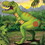 Beistle 60856 Pin The Tail On The Dinosaur Game, blindfold mask & 12 tails included, 18" x 21&#189;"