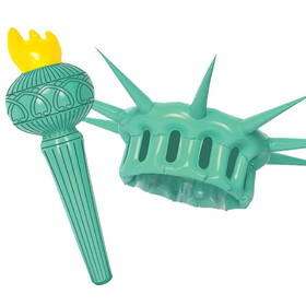 Beistle 60880 Inflatable Statue Of Liberty WearableSet, crown-22&#188;" & torch-17&#189;"