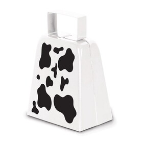 Beistle 60946 Cow Print Cowbell, 4"