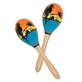 Beistle 60950-8 Tropical Fun Party Maracas, wood; hand decorated, 8
