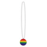 Beistle 60981 Beads w/Printed Rainbow Medallion, 33