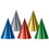 Beistle 66009 Balloon & Confetti Birthday Cone Hats, asstd colors; medium head size; elastic attached, 6&#189;"