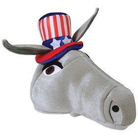 Beistle 66031 Plush Patriotic Donkey Hat, one size fits most