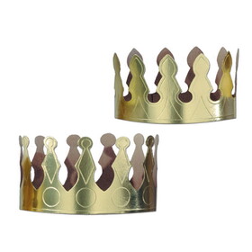 Beistle 66049 Gold Foil Crowns, asstd designs; adjustable, 4"