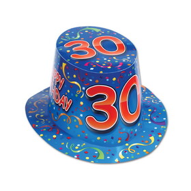 Beistle 66212-30 Happy 30 Birthday Hi-Hat, one size fits most