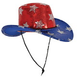 Beistle 66290 Sequined Patriotic Cowboy Hat, one size fits most