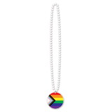 Beistle 66519 Beads w/Printed Pride Flag Medallion, 33