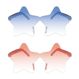 Beistle 66557 Star Glasses, asstd blue & red; one size fits most