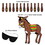Beistle 66668 Donkey Game, blindfold mask & 12 tails included, 18&#189;" x 17&#188;"