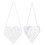 Beistle 70015-W 3-D Die-Cut Hearts, white; ribbon for hanging attached; assembly required, 9", Price/3/Package