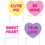 Beistle 70574 Plastic Candy Heart Yard Signs, 4 metal H stakes included; all-weather; assembly required, 11&#189;" x 13", Price/4/Package