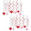 Beistle 77156 Valentine's Day Heart Whirls, 12 whirls w/icons; 12 plain whirls, 17&#189;"-26", Price/24/Package