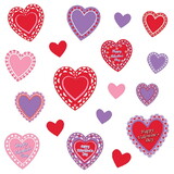Beistle 77275 Heart Stickers, 4¾" x 7½"