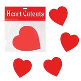 Beistle 77840 Pkgd Printed Heart Cutouts, prtd 2 sides, 4