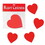 Beistle 77840 Pkgd Printed Heart Cutouts, prtd 2 sides, 4"
