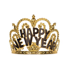Beistle 80088 Plastic Happy New Year Tiara, combs attached