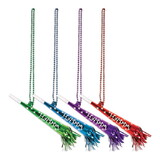 Beistle 80135-MC Beads w/Happy New Year Horns, asstd colors, 36