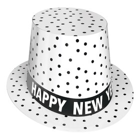 Beistle 80372-25 New Year Tux Hi-Hat, one size fits most