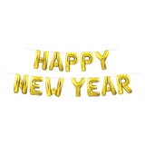 Beistle 80605-GD Happy New Year Balloon Streamer, gold; assembly required, 14¼