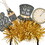 Beistle 80636 New Year's Eve Boppers, attached to snap-on headband, Price/1/Package
