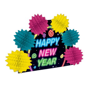 Beistle 80653 Happy New Year Pop-Over Centerpiece, 10"