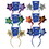 Beistle 80767 Happy New Year Star Boppers, asstd colors; attached to snap-on headband