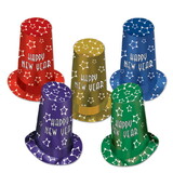 Beistle 80818-10 New Year Super Hi-Hats, asstd colors; one size fits most, 13
