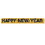 Beistle 80880-GD Metallic Happy New Year Fringe Banner, gold; prtd 1-ply PVC fringe, 7&#189;" x 5'