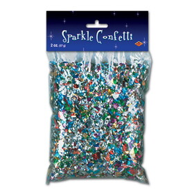 Beistle 88001-50 Pkgd Sparkle Confetti, multi-color