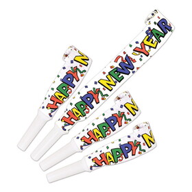 Beistle 88014-100 Happy New Year Blowouts, 16"